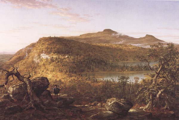 Thomas Cole A View of the Two Lakes and Mountain House,Catskill Mountains Morning